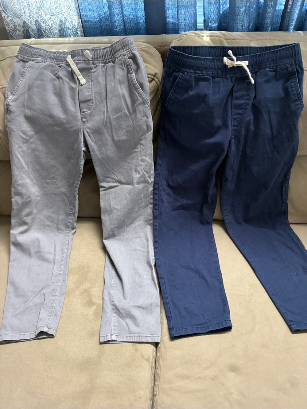 Kids Pull-On Jogger Pants - Gray and Navy
